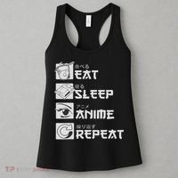Eat Sleep Anime Repeat Manga S Women Women's Tank Top thumb 3