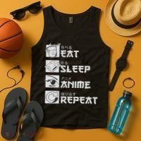 Eat Sleep Anime Repeat Manga S Women Tank Top thumb 4