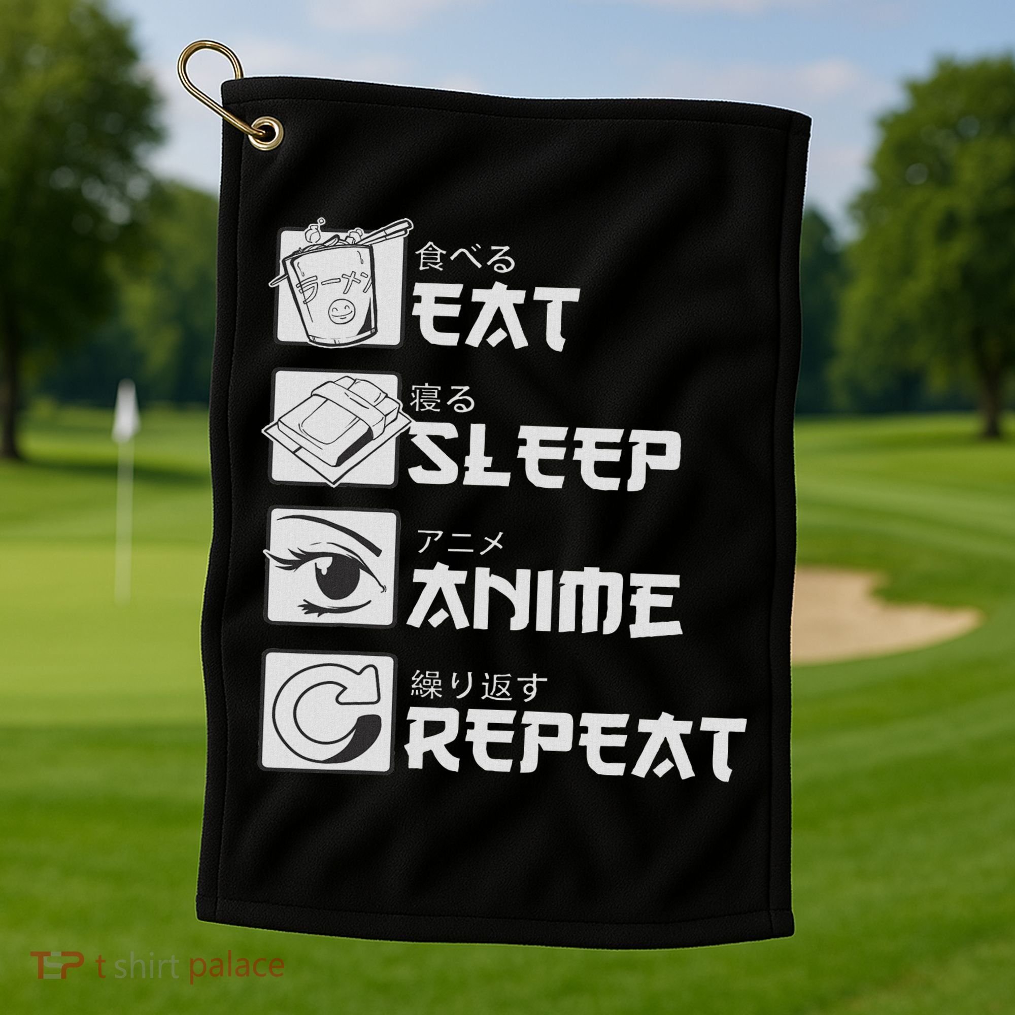 Eat Sleep Anime Repeat Manga S Women Golf Towel