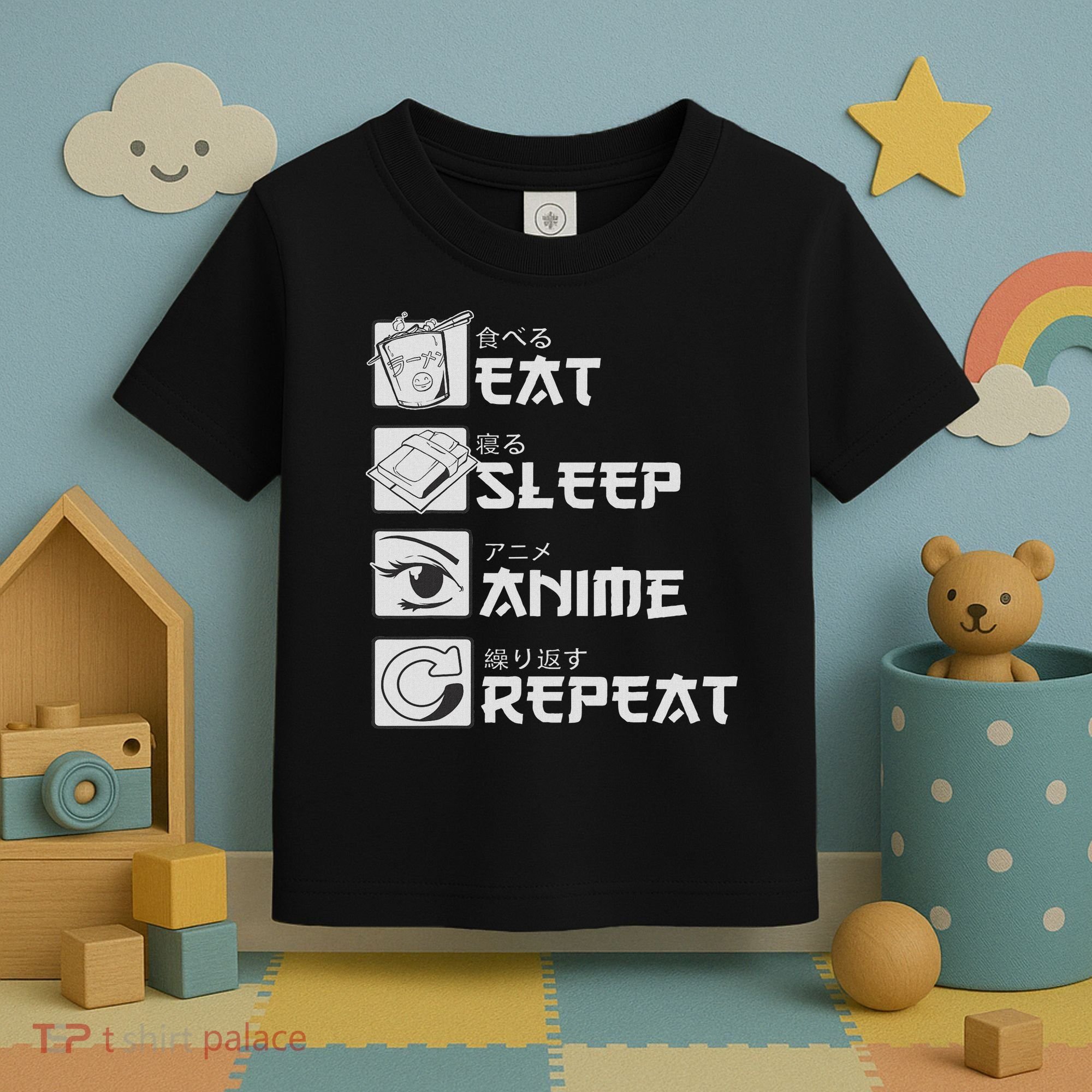 Eat Sleep Anime Repeat Manga S Women Toddler T-Shirt