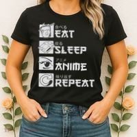 Eat Sleep Anime Repeat Manga S Women Women's T-Shirt thumb 2