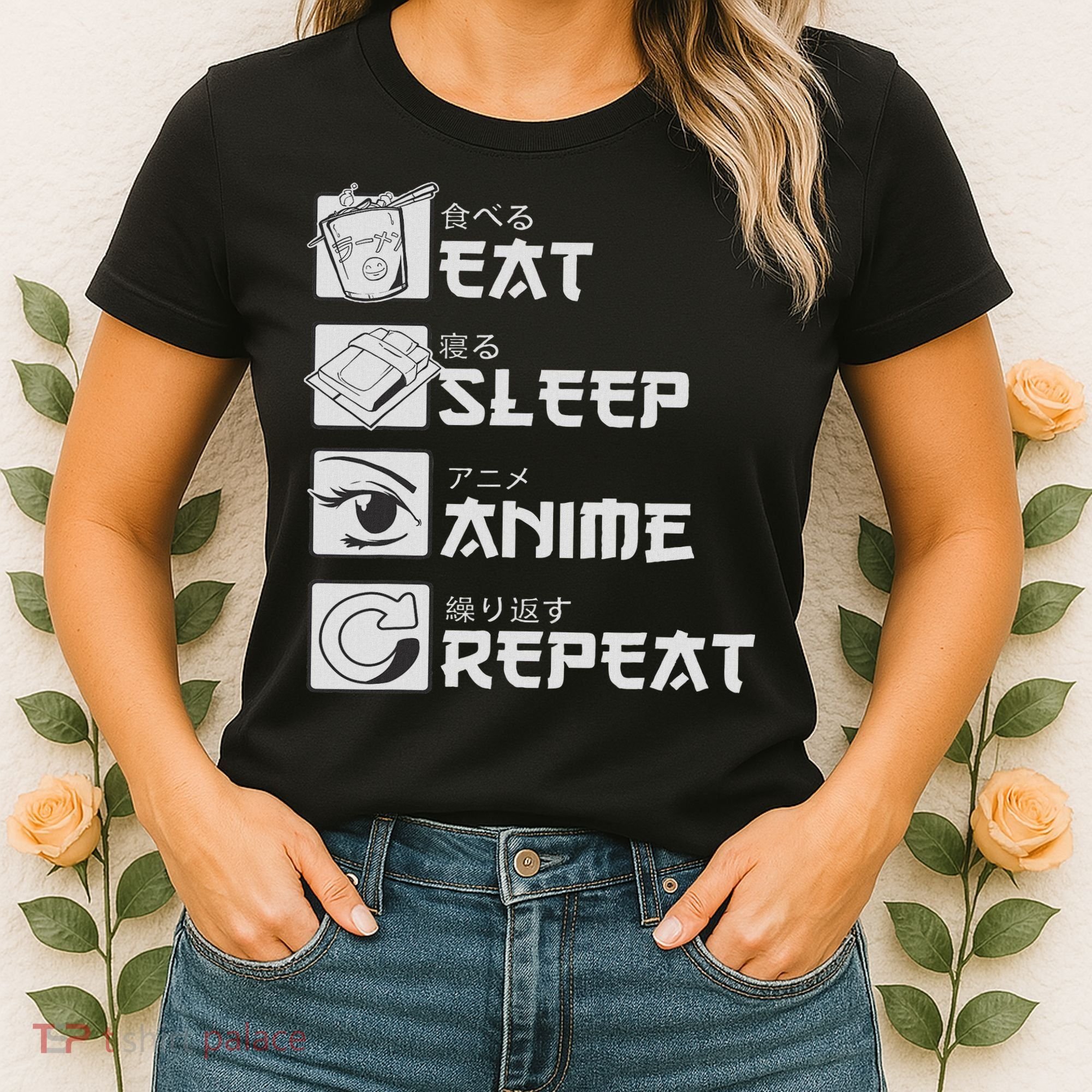 Eat Sleep Anime Repeat Manga S Women Women's T-Shirt