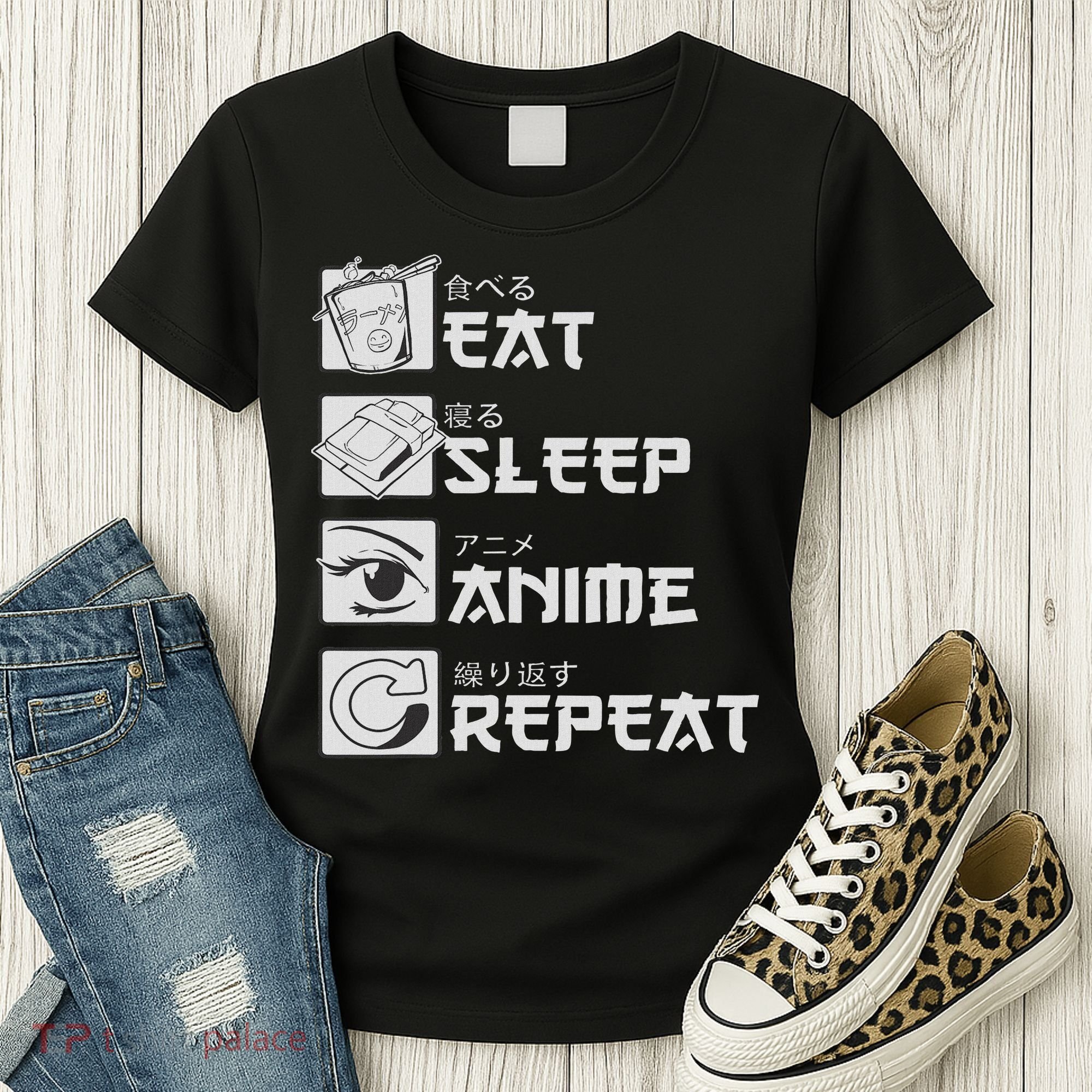 Eat Sleep Anime Repeat Manga S Women Women's T-Shirt