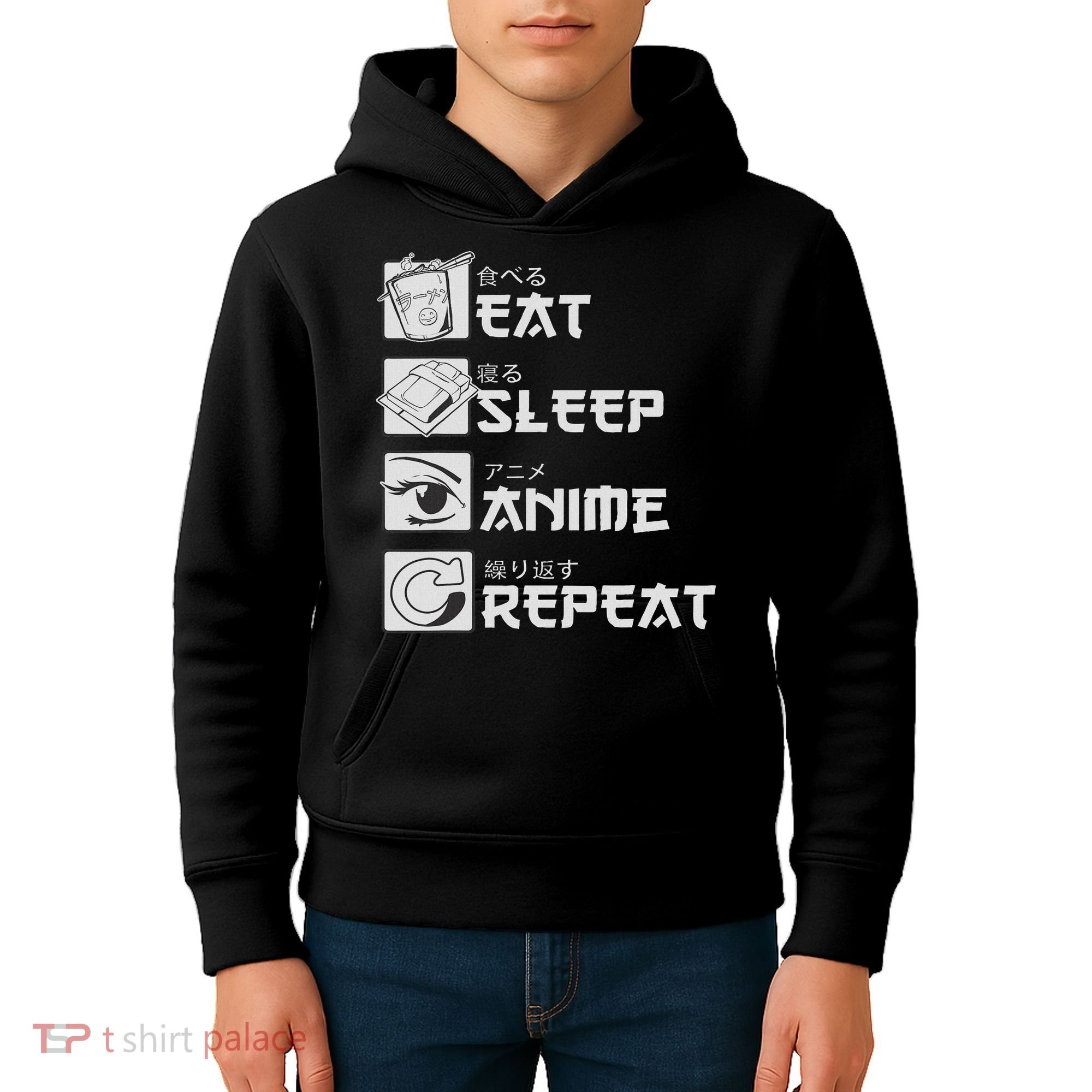Eat Sleep Anime Repeat Manga S Women Kids Hoodie