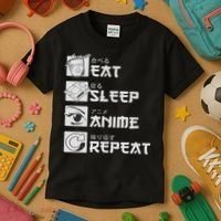 Eat Sleep Anime Repeat Manga S Women Kids T-Shirt thumb 3