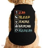 Eat Sleep Anime Gaming Repeat Gamer Gift Doggie Tank thumb 0