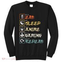 Eat Sleep Anime Gaming Repeat Gamer Gift Sweatshirt thumb 0