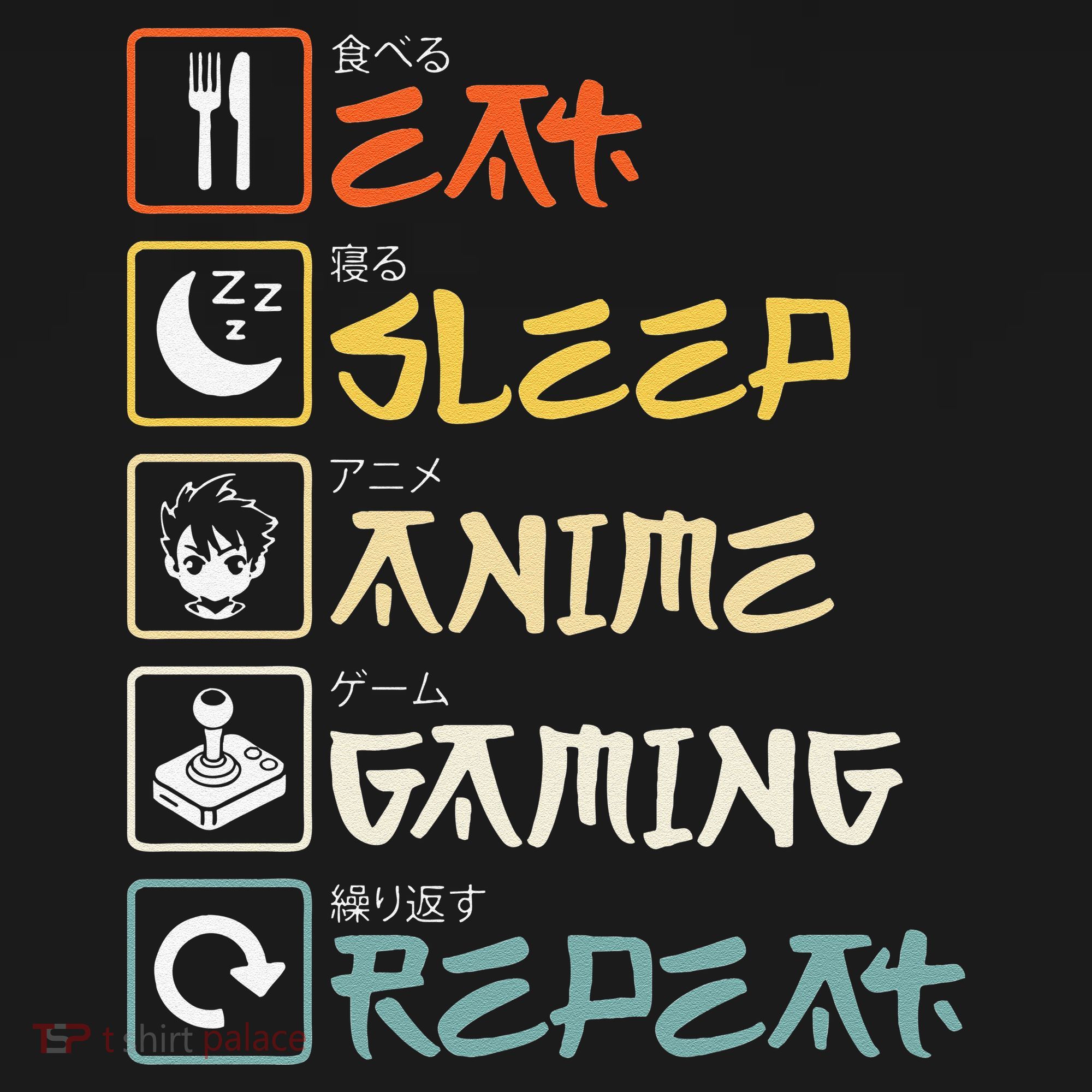 Eat Sleep Anime Gaming Repeat Gamer Gift Sweatshirt