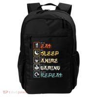 Eat Sleep Anime Gaming Repeat Gamer Gift Backpack thumb 0