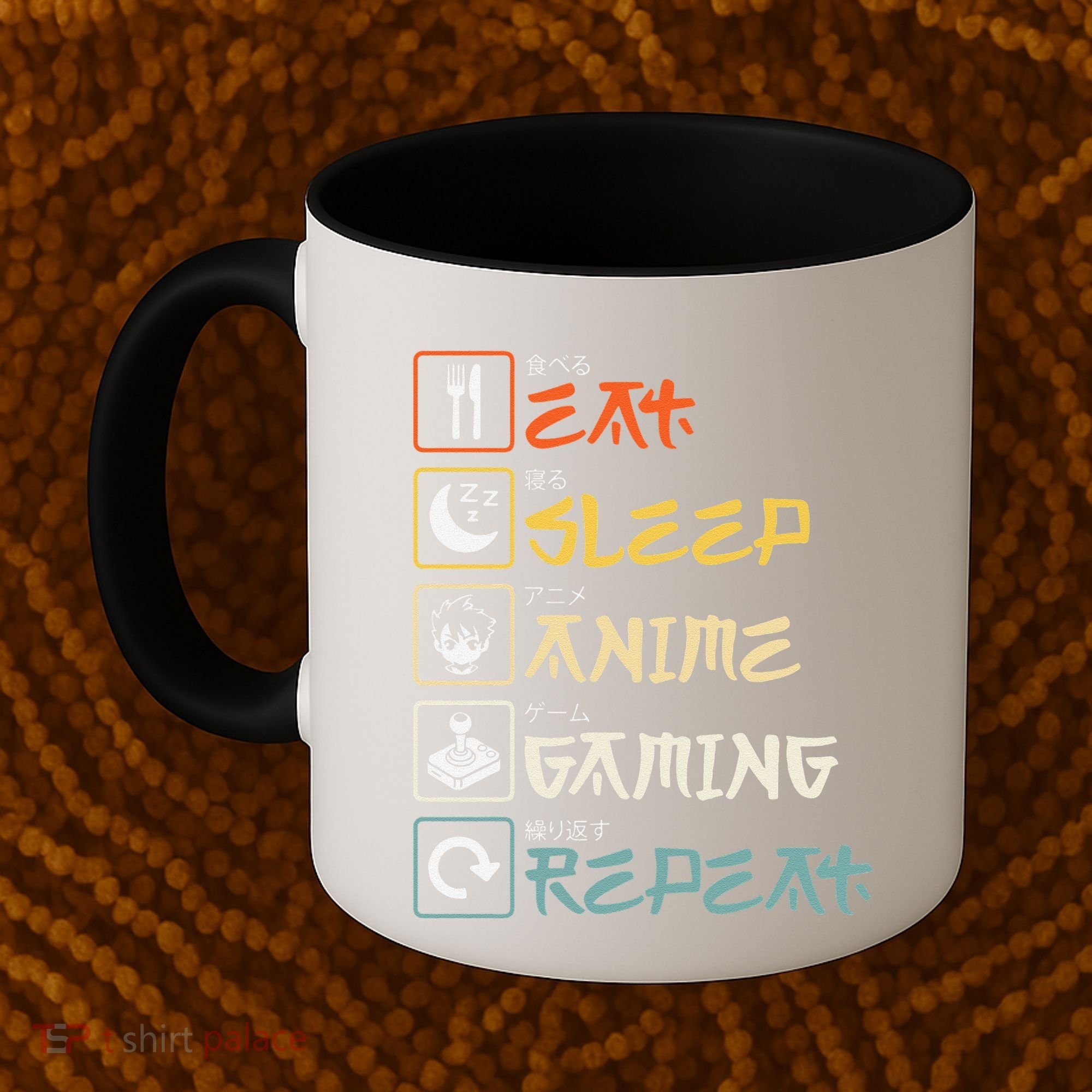 Eat Sleep Anime Gaming Repeat Gamer Gift Coffee Mug