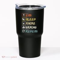Eat Sleep Anime Gaming Repeat Gamer Gift Tumbler thumb 0