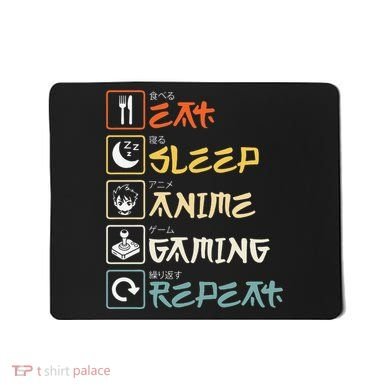 Eat Sleep Anime Gaming Repeat Gamer Gift Mousepad
