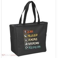 Eat Sleep Anime Gaming Repeat Gamer Gift Tote Bag thumb 2