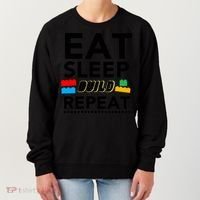 Eat Sleep Build Repeat Building Blocks Bricks Master Builder Women's Sweatshirt thumb 0