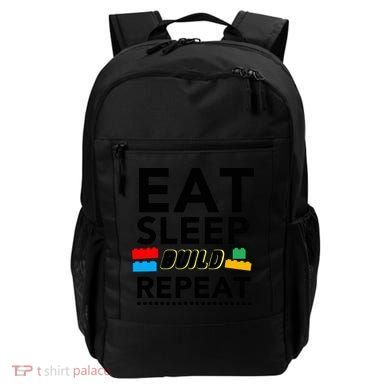 Eat Sleep Build Repeat Building Blocks Bricks Master Builder Backpack