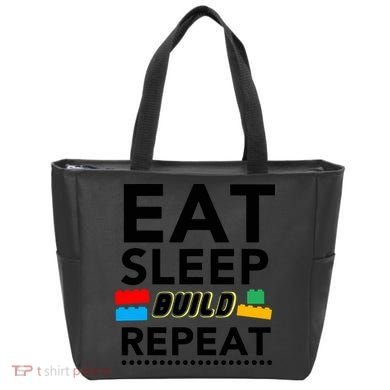 Eat Sleep Build Repeat Building Blocks Bricks Master Builder Tote Bag
