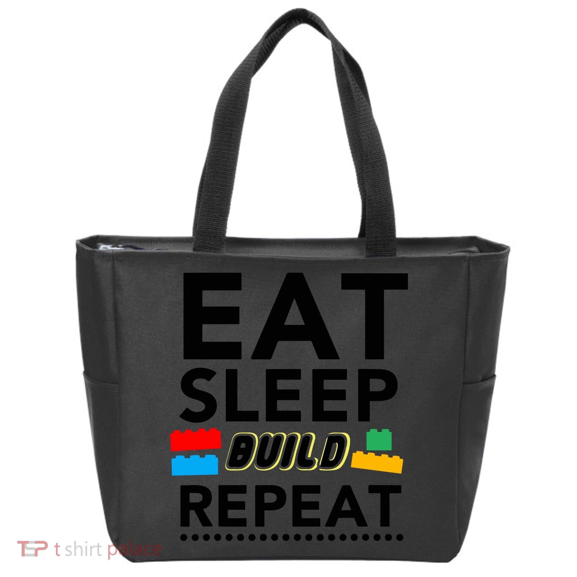 Eat Sleep Build Repeat Building Blocks Bricks Master Builder Bag