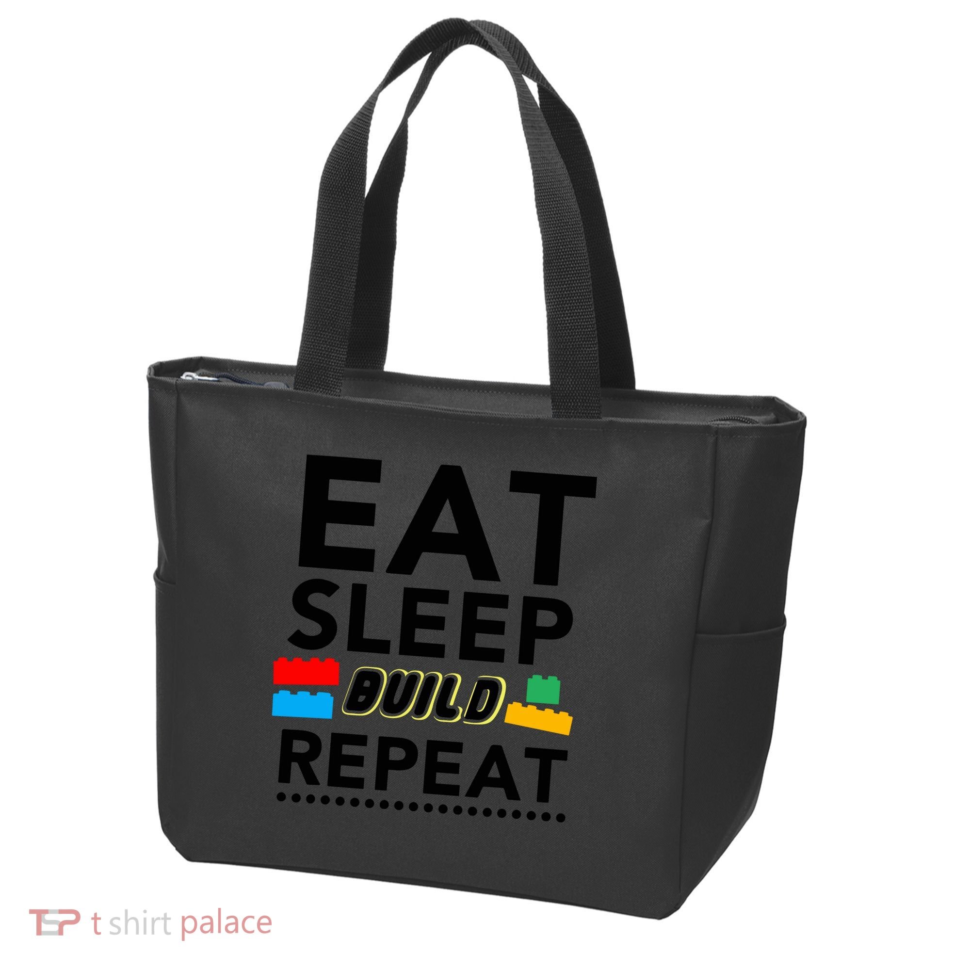 Eat Sleep Build Repeat Building Blocks Bricks Master Builder Bag