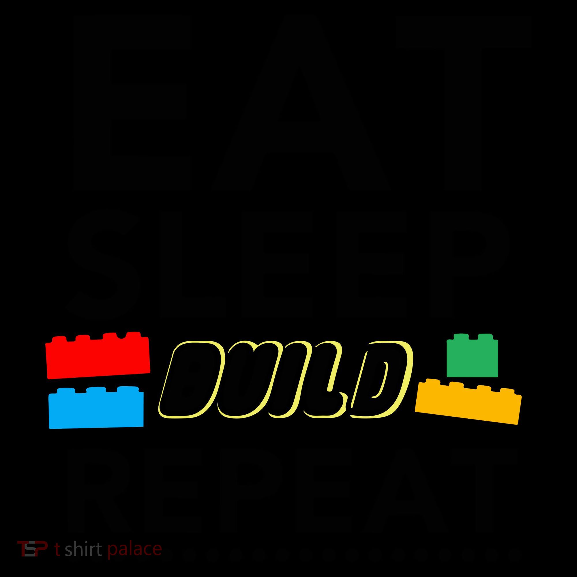 Eat Sleep Build Repeat Building Blocks Bricks Master Builder Bag