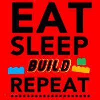 Eat Sleep Build Repeat Building Blocks Bricks Master Builder Santa Hat thumb 1