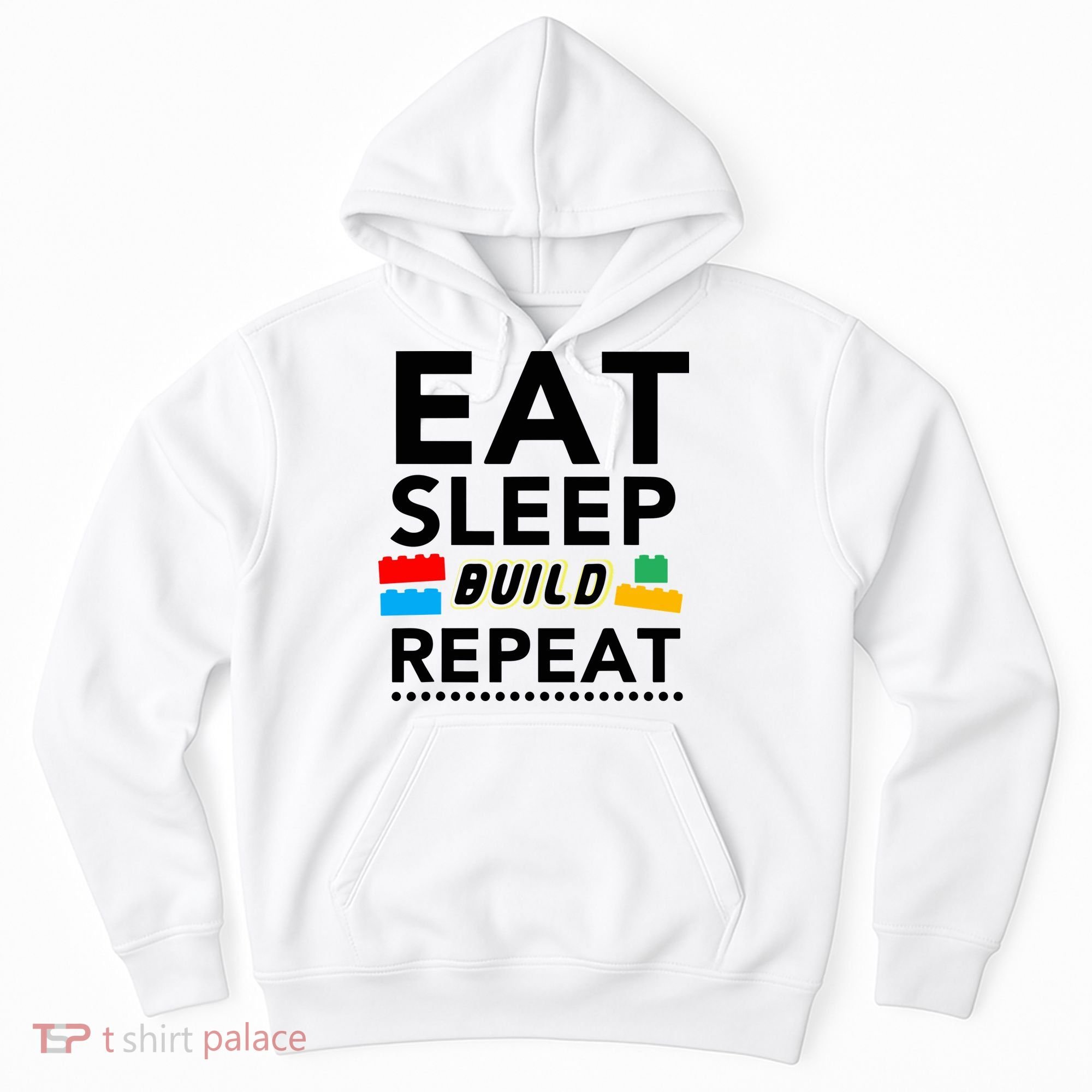 Eat Sleep Build Repeat Building Blocks Bricks Master Builder Hoodie