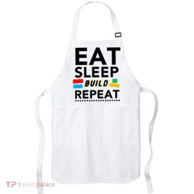 Eat Sleep Build Repeat Building Blocks Bricks Master Builder Apron