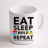 Eat Sleep Build Repeat Building Blocks Bricks Master Builder Coffee Mug thumb 1