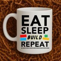 Eat Sleep Build Repeat Building Blocks Bricks Master Builder Coffee Mug thumb 2