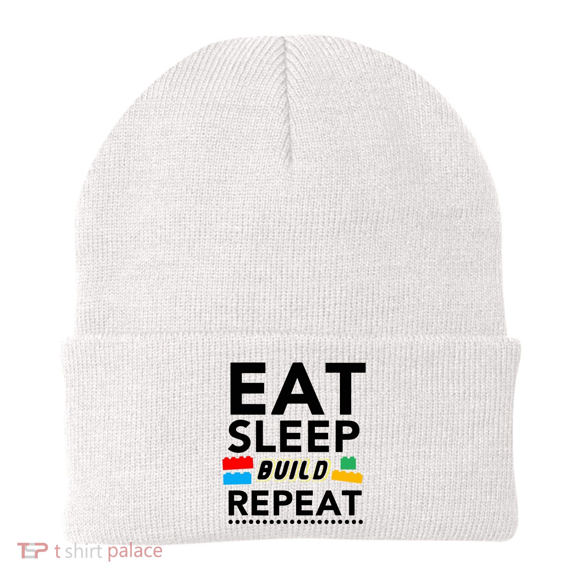Eat Sleep Build Repeat Building Blocks Bricks Master Builder Beanie