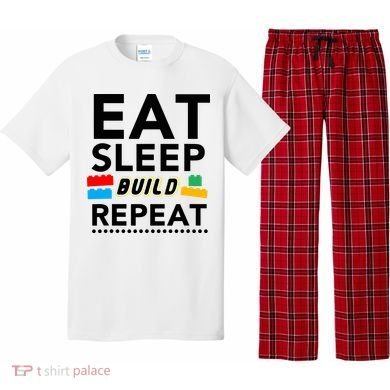 Eat Sleep Build Repeat Building Blocks Bricks Master Builder Pajama Set