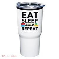 Eat Sleep Build Repeat Building Blocks Bricks Master Builder Tumbler thumb 0