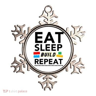 Eat Sleep Build Repeat Building Blocks Bricks Master Builder Ornament