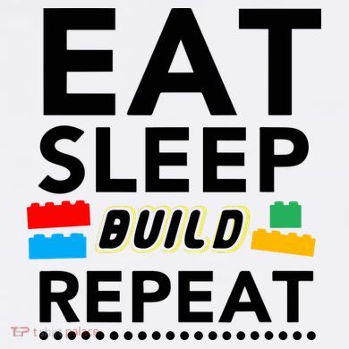 Eat Sleep Build Repeat Building Blocks Bricks Master Builder Premium T-Shirt