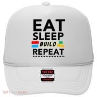 Eat Sleep Build Repeat Building Blocks Bricks Master Builder Hat thumb 0