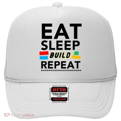 Eat Sleep Build Repeat Building Blocks Bricks Master Builder Hat