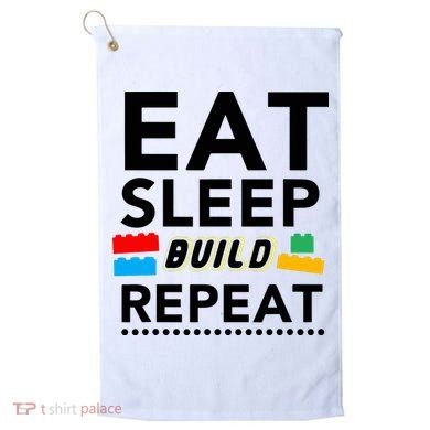 Eat Sleep Build Repeat Building Blocks Bricks Master Builder Golf Towel