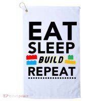 Eat Sleep Build Repeat Building Blocks Bricks Master Builder Golf Towel thumb 0