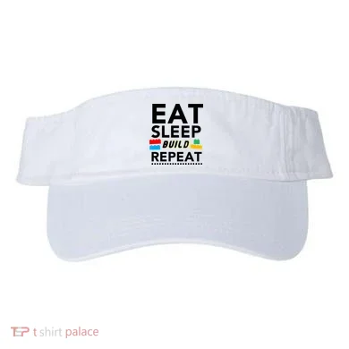 Eat Sleep Build Repeat Building Blocks Bricks Master Builder Visor