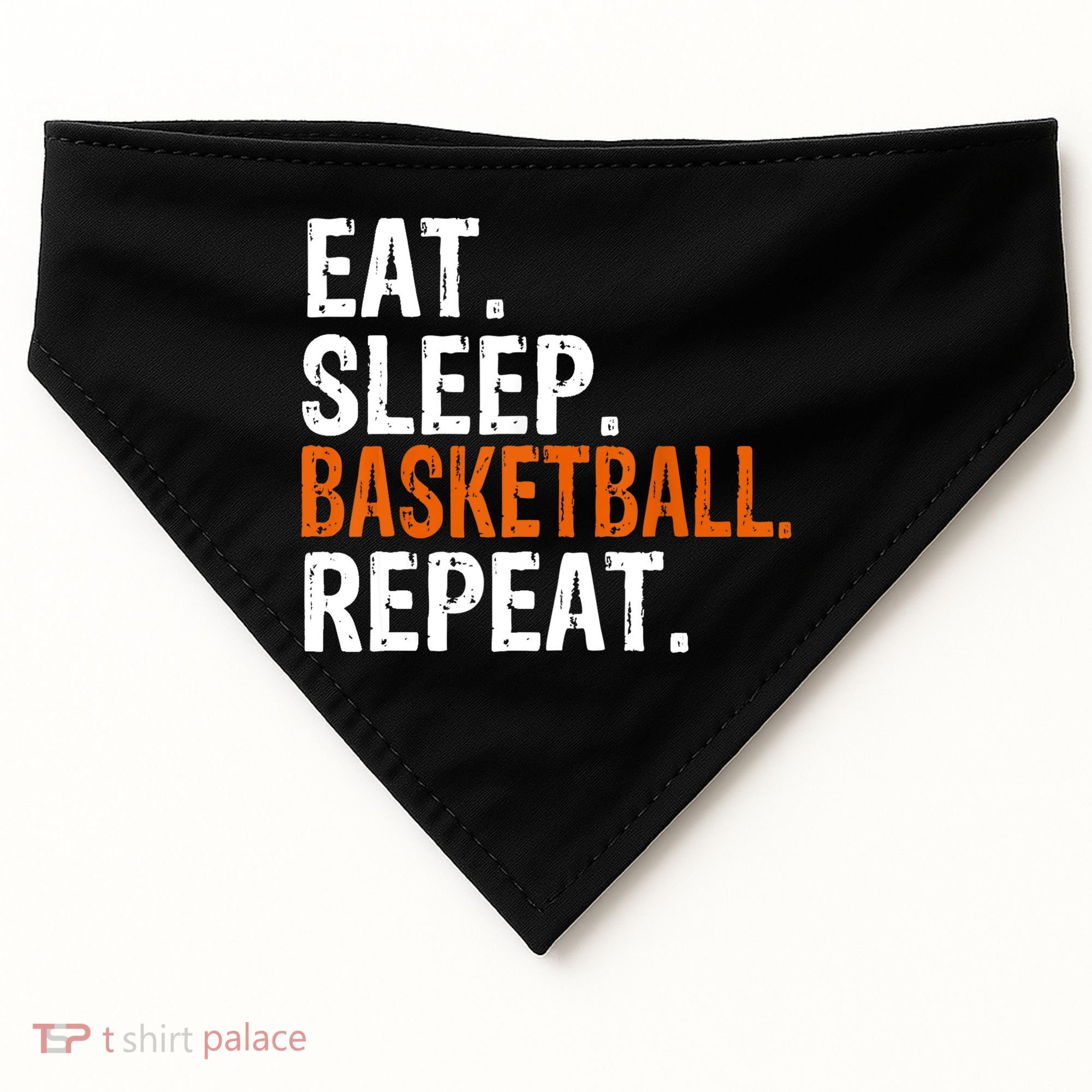 Eat Sleep Basketball Repeat Gift USA-Made Doggie Bandana