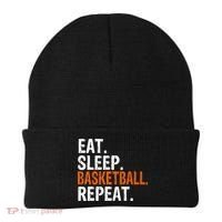Eat Sleep Basketball Repeat Gift Beanie thumb 0