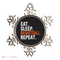 Eat Sleep Basketball Repeat Gift Ornament thumb 0