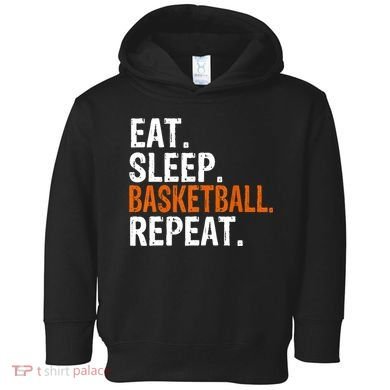 Eat Sleep Basketball Repeat Gift Toddler Hoodie