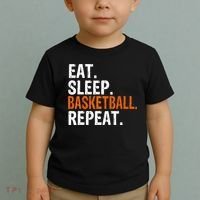 Eat Sleep Basketball Repeat Gift Toddler T-Shirt thumb 2