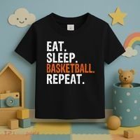 Eat Sleep Basketball Repeat Gift Toddler T-Shirt thumb 3