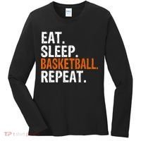 Eat Sleep Basketball Repeat Gift Women's Long Sleeve Shirt thumb 0