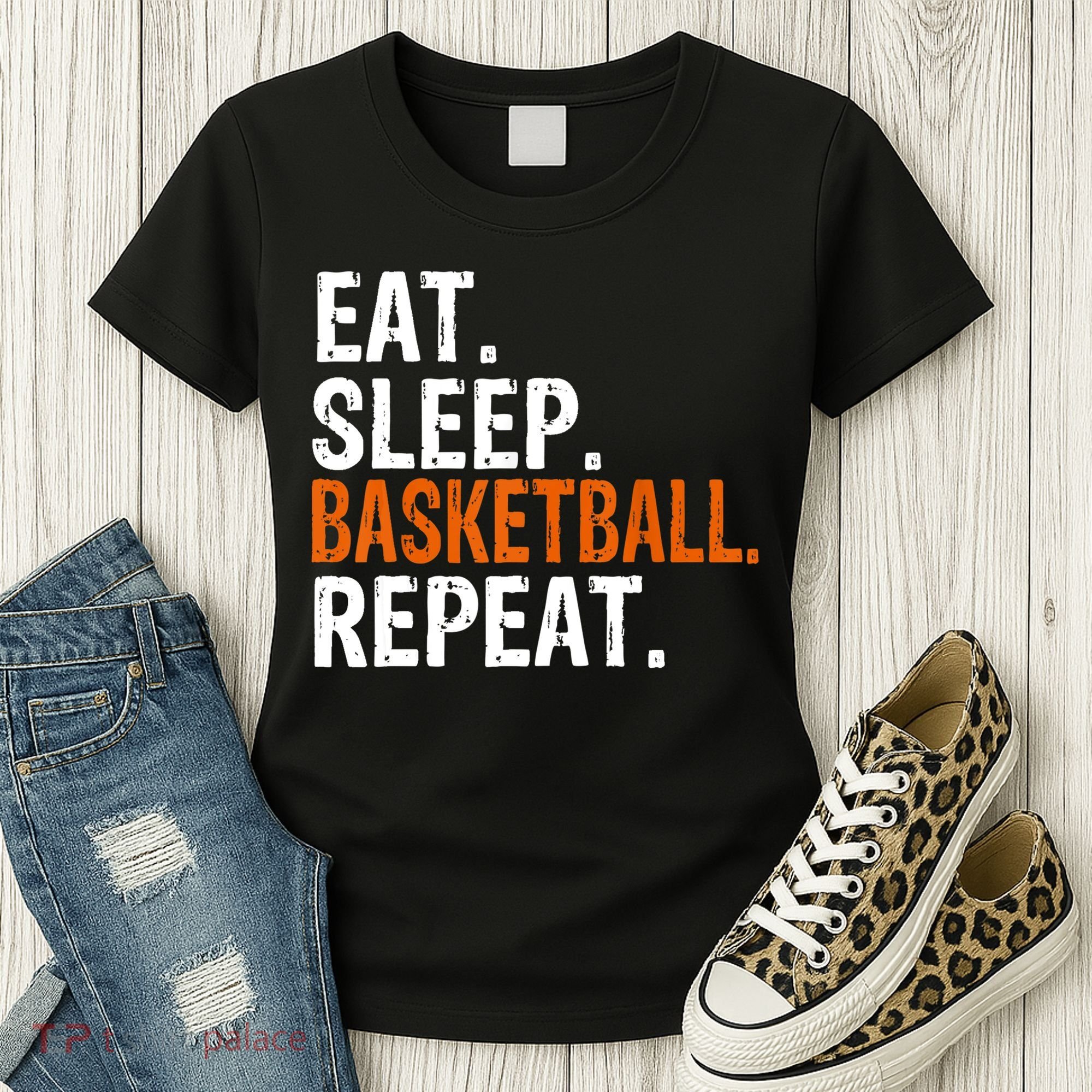 Eat Sleep Basketball Repeat Gift Women's T-Shirt