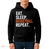Eat Sleep Basketball Repeat Gift Kids Hoodie thumb 4