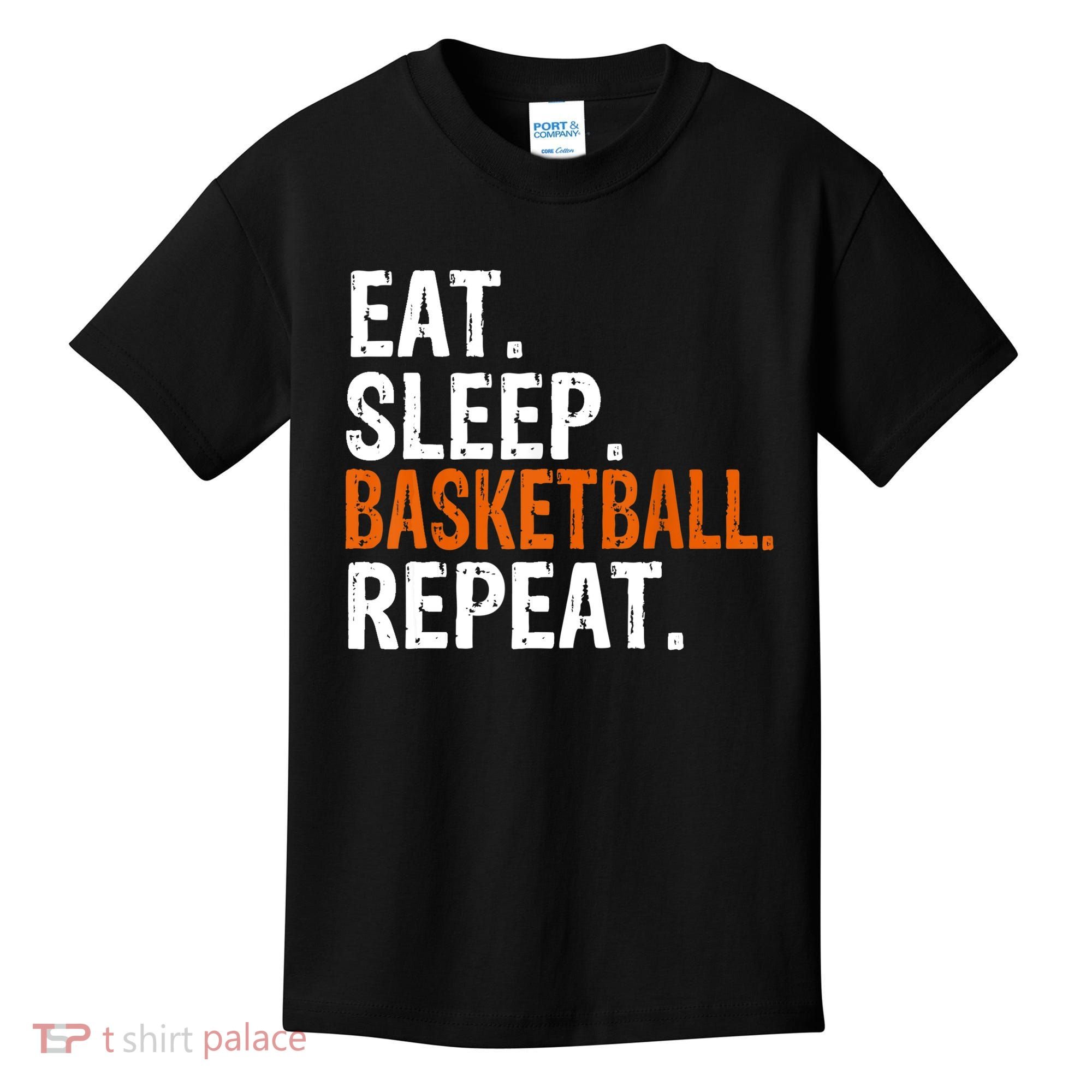 Eat Sleep Basketball Repeat Gift Kids T-Shirt