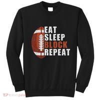 Eat Sleep Block Repeat Football Player Lineman Sweatshirt thumb 0