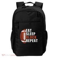 Eat Sleep Block Repeat Football Player Lineman Backpack thumb 0